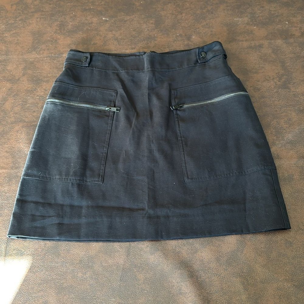 NWOT DKNY Frosted Twill Zip Cargo Pocket Mini Skirt - Picture 3 of 10